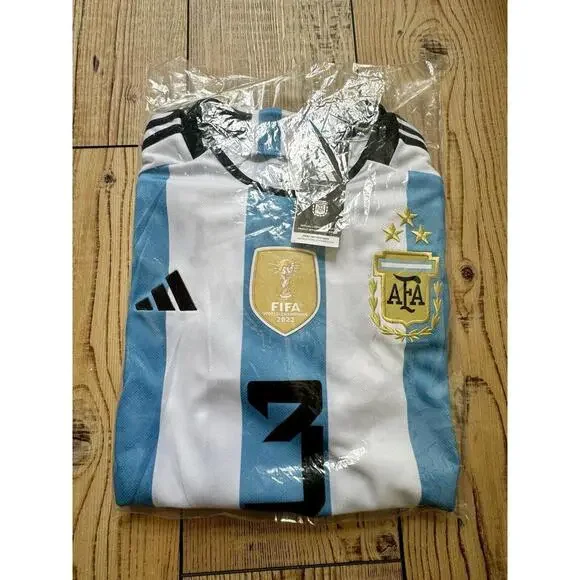 2022 Adidas World Cup 2022 3 STAR Argentina Tagliafico Jersey XS 100% Authentic